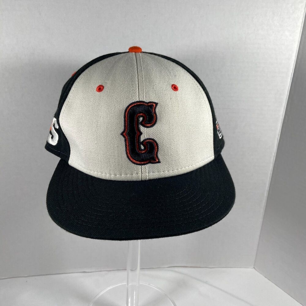 The Game Pro Campbell Camels Hat 7 3/8 Fitted NCAA College Black Cream
